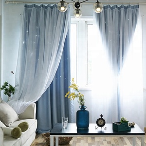 Tende Doppie Coreane per Soggiorno, Sala <span class=keywords><strong>da</strong></span> Pranzo, Camera <span class=keywords><strong>da</strong></span> Letto, <span class=keywords><strong>Tenda</strong></span> Traforata Stile <span class=keywords><strong>Principessa</strong></span>, Prodotto Finito per Camera <span class=keywords><strong>da</strong></span> Letto Femminile con Ombreggiatura - Product Image 1