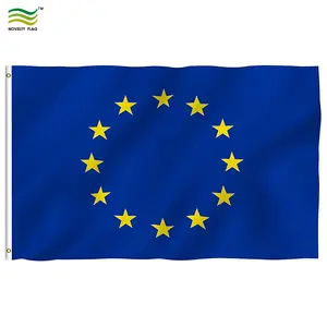 Bandera de la Unión Europea de poliéster, 100D Material duradero, resistente a la intemperie, 3x5 pies