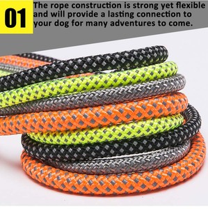 Truelove Nylon Hands Free <strong>Rope</strong> <strong>Dog</strong> Leash Retractable Pet Leash Reflective <strong>Lead</strong> With Carabiner Luxury <strong>Dog</strong> Leash Walking Travel - Product Image 3
