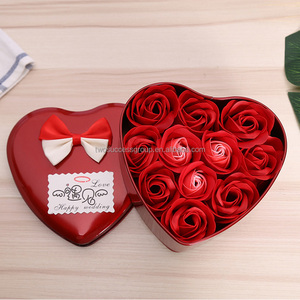 High Quality Heart Style Bath <b>Soap</b> Rose Flowers Gift Box <b>Soap</b> Flower for Valentine's Day - Product Image 2