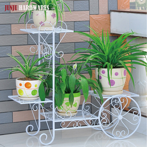Support de <span class=keywords><strong>plante</strong></span> en <span class=keywords><strong>acier</strong></span> pour coin de salon, pot de fleurs en métal noir avec deux roues arrière - Product Image 3