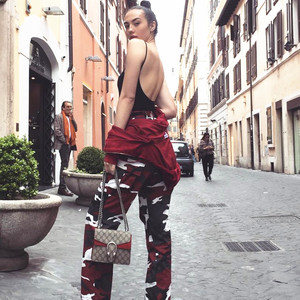 Nuovi pantaloni Hip Hop a vita alta da <span class=keywords><strong>donna</strong></span> alla moda Streetwear pantaloni mimetici Cargo - Product Image 3