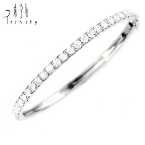 กำไลทอง18K ลายเพชรกลมเรียบง่ายคลาสสิกแฟชั่นขายดี - Product Image 2