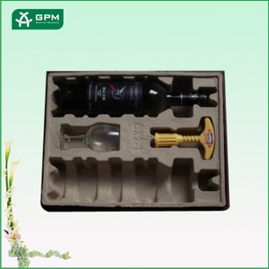 เยื่อกระดาษรีไซเคิล1ขวดถาดผู้ส่งไวน์ - Product Image 4