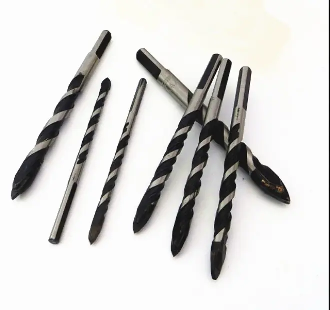 Factory directly sale Twist shank triangle tip glass drill bit for drilling glass