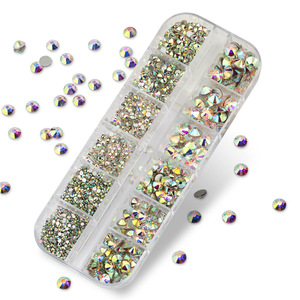 Pierres plates brillantes de haute qualité SS3-SS50, pierres de cristal transparentes non thermocollantes, strass pour <span class=keywords><strong>la</strong></span> décoration des ongles - Product Image 1