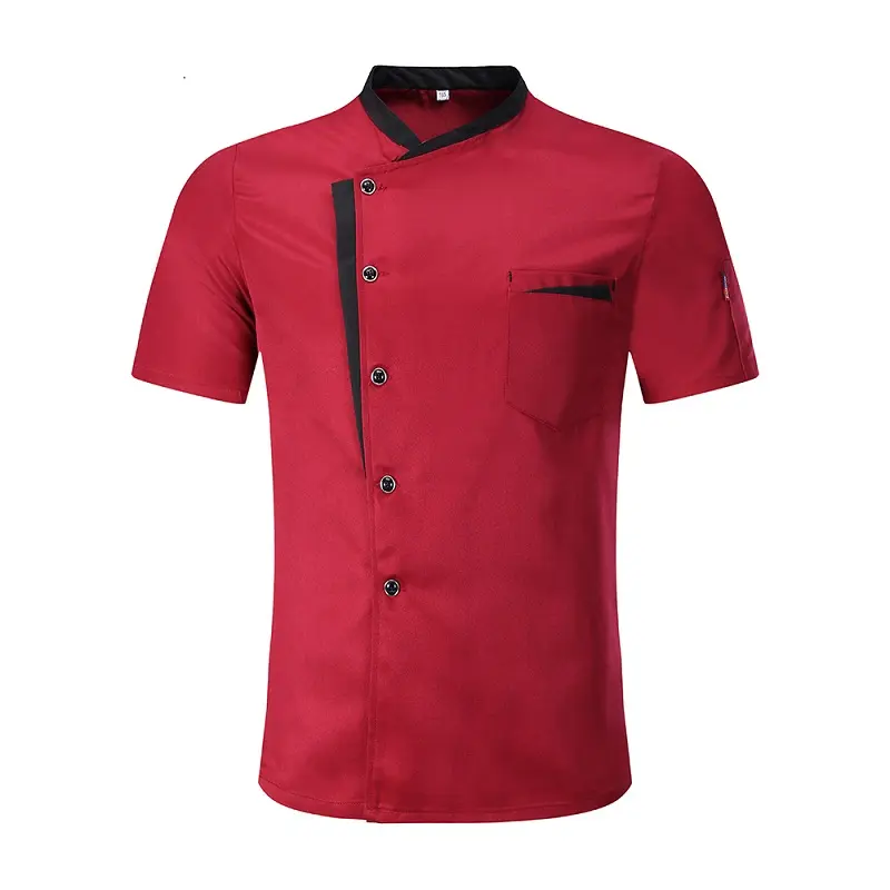 Fabrik preis custom moderne kurzen ärmeln weiß chef uniform hohe qualität kochen jacke für restaurant