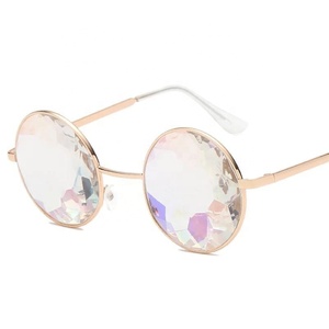 <span class=keywords><strong>Lunettes</strong></span> de soleil à facettes en métal, accessoires de décoration, verre Kaleidoscope, <span class=keywords><strong>lunettes</strong></span> de fête Cool, 1 pièce - Product Image 4