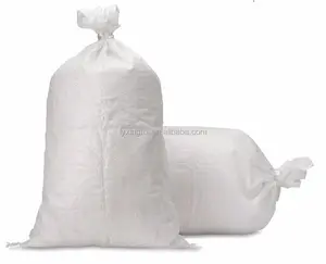 खाली सफेद बुना Polypropylene Sandbags के w/संबंध w/यूवी संरक्षण