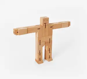Giáo dục đồ chơi tùy chỉnh sáng tạo gỗ TỰ LÀM câu đố nhỏ bằng gỗ cubebot robot cube