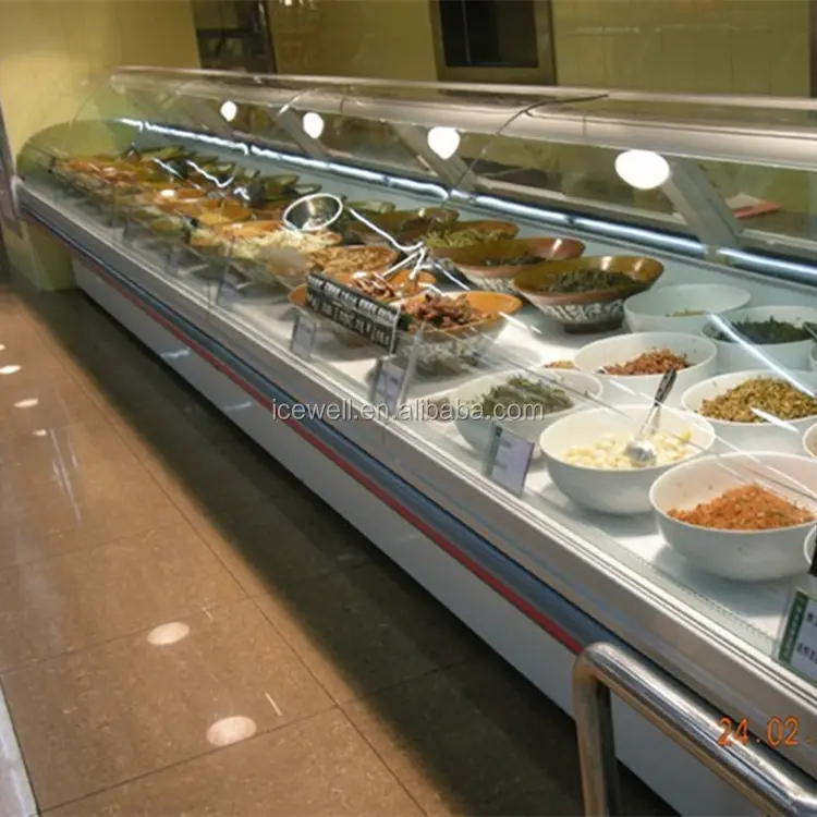 Supermarkt Arbeits platte verwendet Fisch Display Kühlschrank
