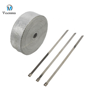 Yüksek sıcaklığa dayanıklı gümüş alüminyum folyo fiberglas bant egzoz <span class=keywords><strong>Wrap</strong></span> bant - Product Image 6