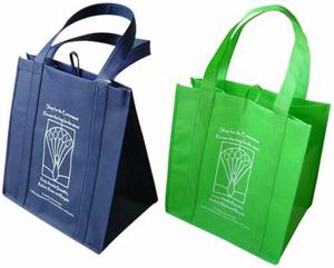 Customize Long Handle Non Woven Shopping Totes