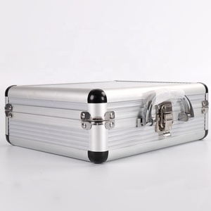 Professionele Lege Zilver Aluminium Permanente Make-Up <span class=keywords><strong>Tattoo</strong></span> Machine Doos Draagbare Draagtas Voor Wenkbrauw Microblading - Product Image 2