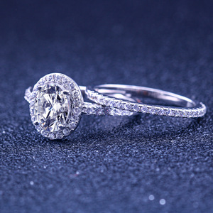 Phụ Nữ Đính hôn đám cưới bạc vòng <span class=keywords><strong>Micro</strong></span> <span class=keywords><strong>Pave</strong></span> zircon đồ trang sức người yêu Vòng thiết lập của phụ nữ S925 Sterling - Product Image 4