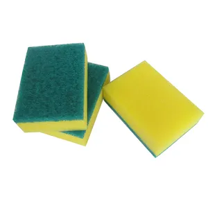 Used Kitchen Sponge Free Sample High Quality Daily PU Sponge Kitchen Cleaning Product Customized 3 Pcs/bag Rectangle Durable