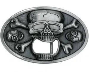 Metal bottle opener belt buckle