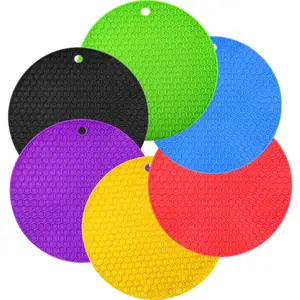 BHD Per Uso Alimentare approvato Flessibile Del Silicone Pot Titolari Antiscivolo Resistente Al Calore Hot Pad In Silicone Sottopentola Mat