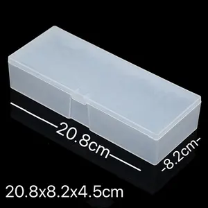 Frosted Strong Plastic Box Attached Lid Container