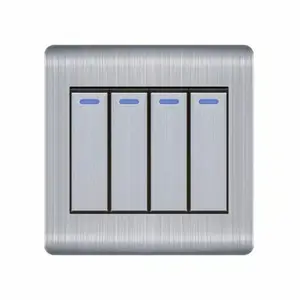 Interruptor de parede 4 gang 16a corrente avaliada e 250v max. tensão reino unido padrão elétrico 1 way switch