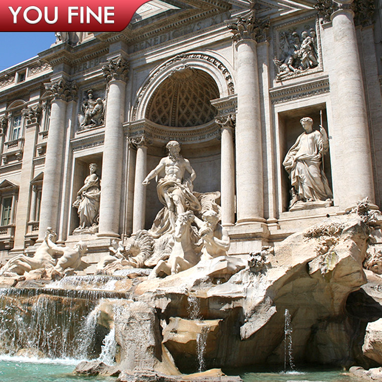 Римский декоративный садовый водяной фонтан Треви Poseidon