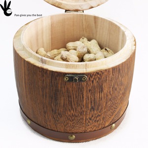 Mini baril de café en bois, petit format décoratif personnalisé, fournitures chinoises, livraison gratuite - Product Image 3