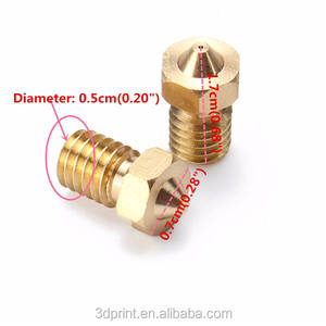 Buse M6 pour imprimante 3D, véritable laiton v5 v6 buse M6 pour Reprap <span class=keywords><strong>Prusa</strong></span> i3 - Product Image 2