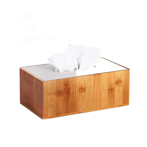 Box Tissue Wooden Fashion Custom Bamboo Refillable Facial Box Tissue Wooden Kitchen Napkin Holder