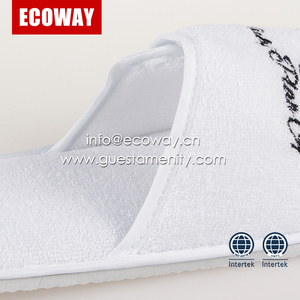 Pas cher <span class=keywords><strong>en</strong></span> gros à bout ouvert pantoufles pour spa 100 <span class=keywords><strong>coton</strong></span> hôtel pantoufles - Product Image 3