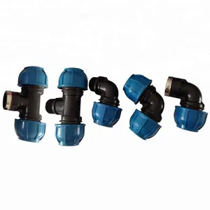 PN10 PN16 PP Compression fittings for PE pressure irrigation pipe