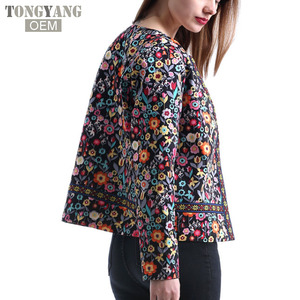 TONGYANG nuova giacca botanica primavera autunno giacca base per le donne Multicolor colletto eleganti giacche e cappotti Feminina - Product Image 4
