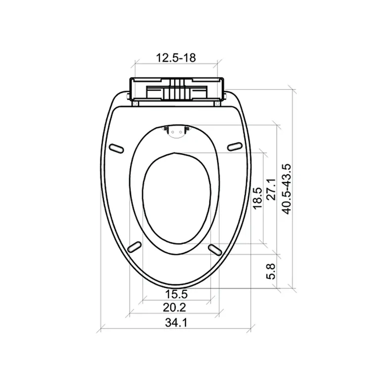 ZZ-861 bellavista stylo soft close led light indian style toilet seat