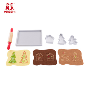 Bebé pretend <span class=keywords><strong>juego</strong></span> <span class=keywords><strong>de</strong></span> alimentos juguete <span class=keywords><strong>de</strong></span> madera cookies baking set para niños 3 + - Product Image 4