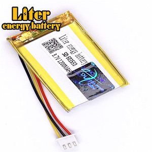 Socket 2.5-3 P 3.7 V 603550 1200 mah lipo battery Rechargeable solar li ion polymer lithium battery with PCM - Product Image 3
