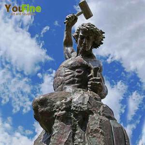 ガーデンデコレーションメタルクラフトブロンズセルフメイドマンスタチュー - Product Image 4