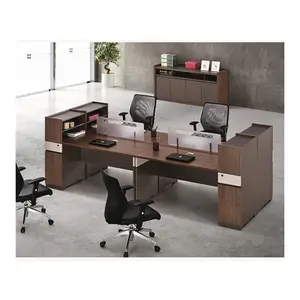 Günstige modulare Möbel Bü ropers onal Computer Work Desk Workstation mit Akten schrank Four Person Co Working Works pace