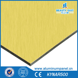 4 mm PVDF Brused <span class=keywords><strong>or</strong></span> <span class=keywords><strong>Dibond</strong></span> pour mur extérieur décoration - Product Image 1