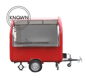 2024圣诞移动Remorque食品卡车在迪拜出售不锈钢快餐拖车，带有CE证书促销