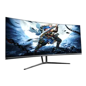 Super Lebar 21:9 Melengkung Layar Tampilan 35 Inci Game Komputer LED Monitor 4K