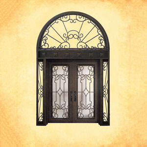 Apartamento de lujo puerta de hierro forjado entrada arqueadas puertas de doble entrada - Product Image 1