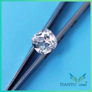 Couleur améliorée diamants 10mm ancienne <span class=keywords><strong>mine</strong></span> cut pour toujours un DEF couleur blanc moissanite - Product Image 1
