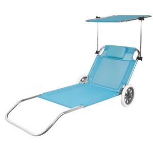 في الهواء الطلق طوي الشمس المتسكع سرير الشاطئ مع عجلات - Product Image 4
