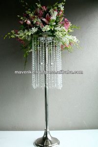 Lustre de table de mariage en métal argenté en cristal pour la décoration de la maison de la fête de mariage - Product Image 6