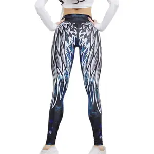 Legging Sayap Hangat 2022 Legging Kebugaran Olahraga Push Up Celana Wanita Pinggang Tinggi Latihan 3D Athleisure Binaraga Seksi