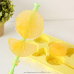 Moldes de Silicona para Cubitos de Hielo con Palitos, Bandeja de Silicona para Cubitos de Hielo con Forma de Limón y Palitos de PP - Product Image 5