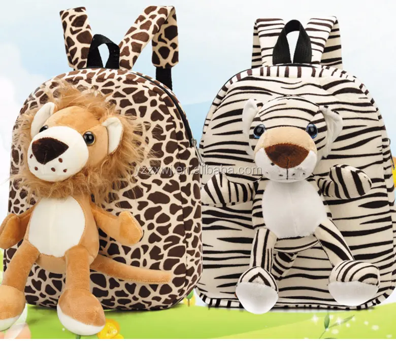 Ücretsiz örnek peluş tige sırt çantası peluş hayvan sırt çantası çocuklar için