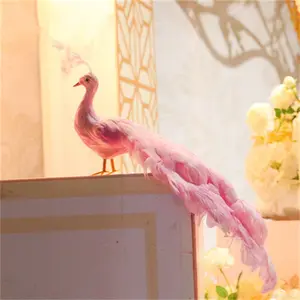 Mini plumes de paon artificielles vives, décoration élégante de jardin pour la <span class=keywords><strong>maison</strong></span>, mariage, noël - Product Image 1