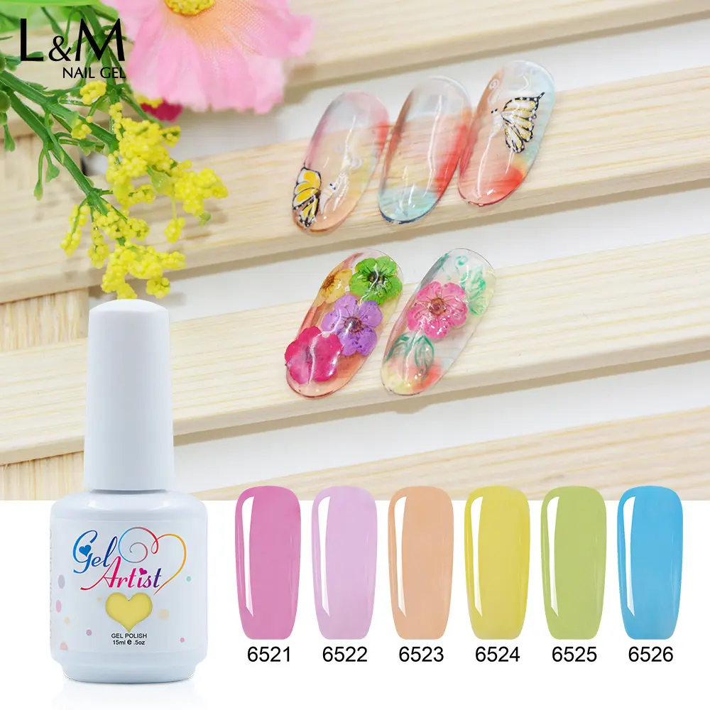 L & M Gel de uñas salón de vidrio UV uñas de Gel y productos de belleza