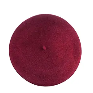 custom size female's elegant blank maroon color custom berets