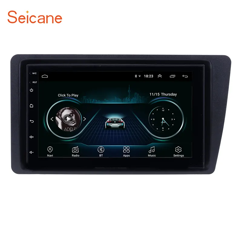 7 "Android 11.0 dokunmatik GPS navigasyon radyo Honda Civic LHD için WIFI müzik USB desteği DAB SWC DVR ile 2001-2005